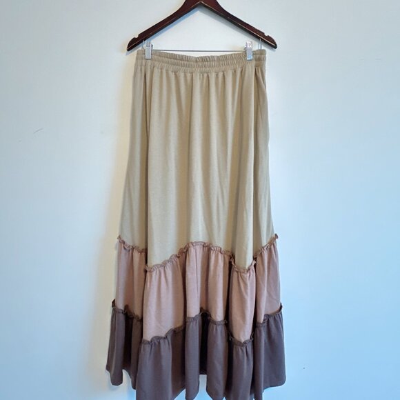 Three Bird Nest Sahara Skies Tiered Long Maxi Skirt - Picture 6 of 6